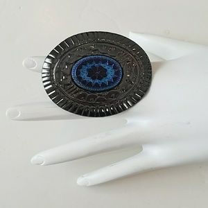 GASOLINE GLAMOUR CONCHO RING BLUE